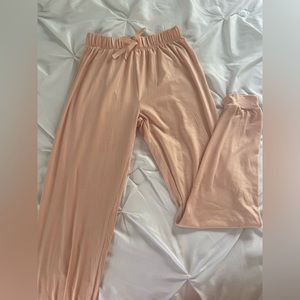 Beige Pink Lightweight Joggers
